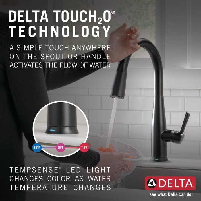 9113TDST,BLDST,ARDST Delta Essa Pull Down Touch Kitchen Faucet